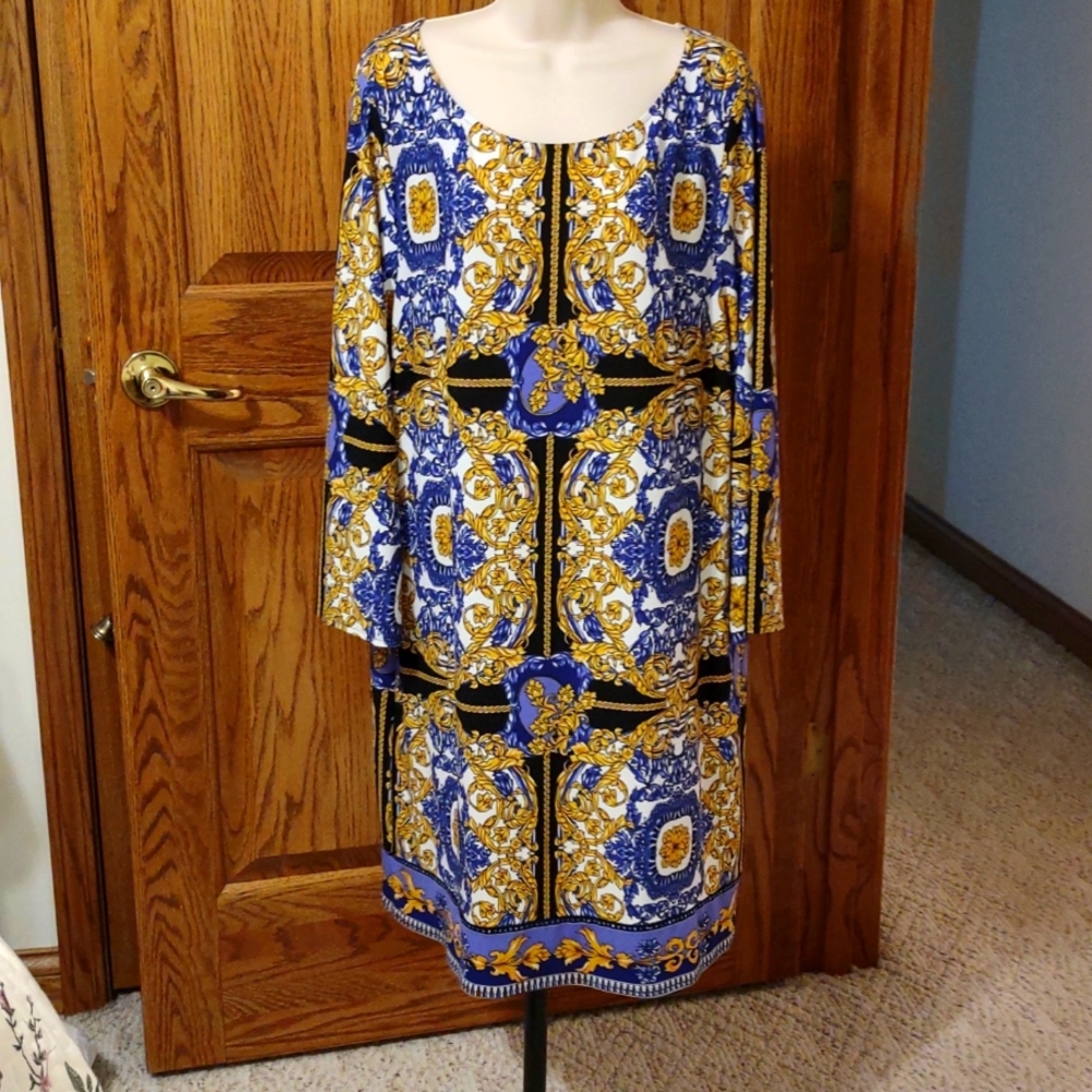 Woman's Laundry dress XL. Knit, easy to care for dress.  🔵🪙 🤍